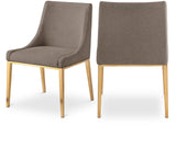 Haines Dining Chair – Elegant Contemporary Design with Luxurious Fabric and Stylish Gold Legs for Dining Room