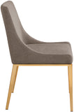Haines Dining Chair – Elegant Contemporary Design with Luxurious Fabric and Stylish Gold Legs for Dining Room
