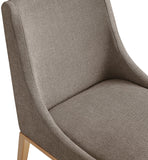 Haines Dining Chair – Elegant Contemporary Design with Luxurious Fabric and Stylish Gold Legs for Dining Room