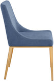 Haines Dining Chair – Elegant Contemporary Design with Luxurious Fabric and Stylish Gold Legs for Dining Room