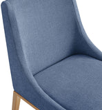 Haines Dining Chair – Elegant Contemporary Design with Luxurious Fabric and Stylish Gold Legs for Dining Room