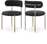 Beacon Boucle Fabric Dining Chair Set - Contemporary Design with Sturdy Iron Frame for Comfort