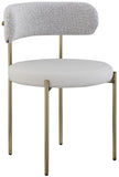 Beacon Boucle Fabric Dining Chair Set - Contemporary Design with Sturdy Iron Frame for Comfort