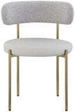 Beacon Boucle Fabric Dining Chair Set - Contemporary Design with Sturdy Iron Frame for Comfort