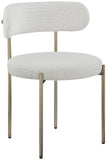 Beacon Boucle Fabric Dining Chair Set - Contemporary Design with Sturdy Iron Frame for Comfort