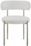 Beacon Boucle Fabric Dining Chair Set - Contemporary Design with Sturdy Iron Frame for Comfort