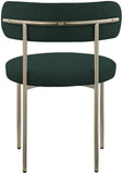 Beacon Boucle Fabric Dining Chair Set - Contemporary Design with Sturdy Iron Frame for Comfort