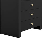 Artisto Contemporary Chest with Rich Ash Veneer Finish and Versatile Gold & Chrome Handles