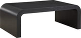 Artisto Contemporary Coffee Table with Rich Ash Veneer Finish - Stylish Curved Design for Modern Homes