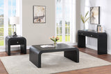 Artisto Contemporary Coffee Table with Rich Ash Veneer Finish - Stylish Curved Design for Modern Homes