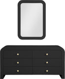 Artisto Ash Veneer Contemporary Mirror - Elegant Curved Design for Stylish Home Organization