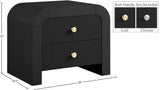 Artisto Contemporary Night Stand with Rich Ash Veneer Finish and Dual Handle Options for Style
