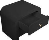 Artisto Contemporary Night Stand with Rich Ash Veneer Finish and Dual Handle Options for Style