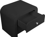 Artisto Contemporary Night Stand with Rich Ash Veneer Finish and Dual Handle Options for Style