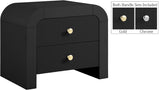 Artisto Contemporary Night Stand with Rich Ash Veneer Finish and Dual Handle Options for Style