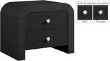 Artisto Contemporary Night Stand with Rich Ash Veneer Finish and Dual Handle Options for Style