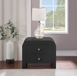 Artisto Contemporary Night Stand with Rich Ash Veneer Finish and Dual Handle Options for Style