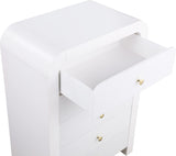 Artisto Contemporary Chest with Rich Ash Veneer Finish and Versatile Gold & Chrome Handles