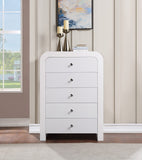 Artisto Contemporary Chest with Rich Ash Veneer Finish and Versatile Gold & Chrome Handles