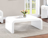 Artisto Contemporary Coffee Table with Rich Ash Veneer Finish - Stylish Curved Design for Modern Homes