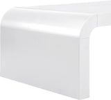 Artisto Contemporary Coffee Table with Rich Ash Veneer Finish - Stylish Curved Design for Modern Homes