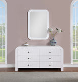 Artisto Ash Veneer Contemporary Mirror - Elegant Curved Design for Stylish Home Organization
