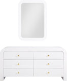 Artisto Ash Veneer Contemporary Mirror - Elegant Curved Design for Stylish Home Organization