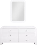 Artisto Ash Veneer Contemporary Mirror - Elegant Curved Design for Stylish Home Organization