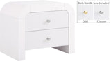Artisto Contemporary Night Stand with Rich Ash Veneer Finish and Dual Handle Options for Style