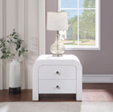 Artisto Contemporary Night Stand with Rich Ash Veneer Finish and Dual Handle Options for Style