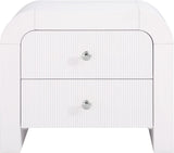 Artisto Contemporary Night Stand with Rich Ash Veneer Finish and Dual Handle Options for Style