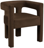 Athena Velvet Dining Chair - Modern Elegance with Soft Boucle Fabric for Stylish Dining Experiences