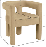 Athena Velvet Dining Chair - Modern Elegance with Soft Boucle Fabric for Stylish Dining Experiences