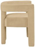 Athena Velvet Dining Chair - Modern Elegance with Soft Boucle Fabric for Stylish Dining Experiences