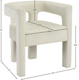 Athena Velvet Dining Chair - Modern Elegance with Soft Boucle Fabric for Stylish Dining Experiences