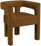 Athena Velvet Dining Chair - Modern Elegance with Soft Boucle Fabric for Stylish Dining Experiences
