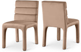 Kai Dining Chair Set of 2 - Luxurious Velvet Upholstery with Channel Tufting for Ultimate Comfort