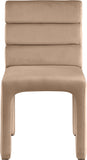 Kai Dining Chair Set of 2 - Luxurious Velvet Upholstery with Channel Tufting for Ultimate Comfort