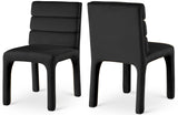 Kai Dining Chair Set of 2 - Luxurious Velvet Upholstery with Channel Tufting for Ultimate Comfort