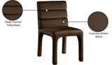 Kai Dining Chair Set of 2 - Luxurious Velvet Upholstery with Channel Tufting for Ultimate Comfort