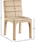 Kai Dining Chair Set of 2 - Luxurious Velvet Upholstery with Channel Tufting for Ultimate Comfort