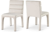 Kai Dining Chair Set of 2 - Luxurious Velvet Upholstery with Channel Tufting for Ultimate Comfort