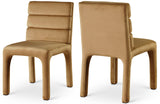 Kai Dining Chair Set of 2 - Luxurious Velvet Upholstery with Channel Tufting for Ultimate Comfort