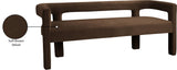 Athena Velvet Contemporary Bench - Luxurious Seating Solution for Modern Living Spaces, 66.5" Wide