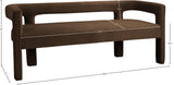 Athena Velvet Contemporary Bench - Luxurious Seating Solution for Modern Living Spaces, 66.5" Wide