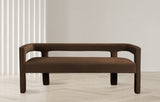 Athena Velvet Contemporary Bench - Luxurious Seating Solution for Modern Living Spaces, 66.5" Wide