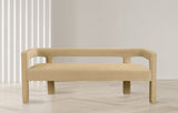 Athena Velvet Contemporary Bench - Luxurious Seating Solution for Modern Living Spaces, 66.5" Wide