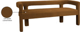 Athena Velvet Contemporary Bench - Luxurious Seating Solution for Modern Living Spaces, 66.5" Wide