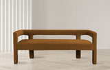 Athena Velvet Contemporary Bench - Luxurious Seating Solution for Modern Living Spaces, 66.5" Wide