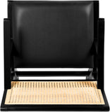 Abby Mid Century Dining Arm Chair with Natural Cane Back and Solid Mango Wood Frame for Durability